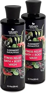 Nature's Beauty Elderberry Eucalyptus Stress Relief Body Butter Multi-Pack - Luxury Moisturizer, Unwind + Restore Your Skin, Made w/Shea Butter, Avocado + Sweet Almond Oil, 6.7 oz (2 Pack)