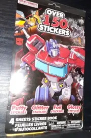 TRANSFORMERS Unused STICKER BOOK Glossy PUFFY etc OPTIMUS Bee GRIMLOCK Shockwave