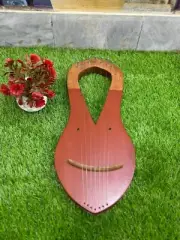 7 Metal Strings Lyre Harp Brown Rosewood Lyre Harps With bag & strings Best Gift