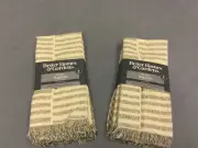 BETTER HOMES & GARDENS 8 EACH GRID CHECK NAPKINS 19" X 19" (c)