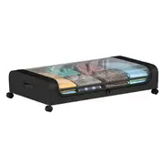32L Under Bed Storage Container with Wheels Under Bed Shoe Storage with Handles for Clothes Shoe Blanket Toy Book