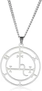 [EUEAVAN] Sigil of Lilith Necklace for Women Men Hecate Gothic Lilith Goddess Sigil Pendant Necklace Lucifer's Sign Mythology Pagan Jewelry Gift