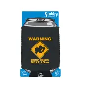 Warning Drop Bears - Novelty Funny Gift Stubby Holder With Base Gifts