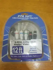 PPA 6' AV 5 RCA Component Audio Video Cable Gold Plated New