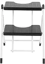 Heavy Duty Folding Mini Stool Ladder with Anti-Slip Steps - Sturdy 2 Step Ladder for Safe Access in Attics, Basements, and Home Use