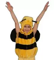NEW Kids Safari Plush Bumble Bee Hooded Jacket Costume