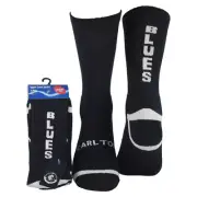 Carlton Blues Official AFL Youth & Adult Sport Crew Socks Cotton/Nylon/Elastane