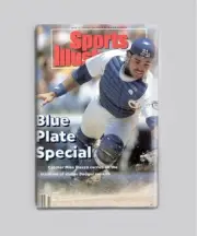 Mike Piazza Dodgers Sports Illustrated 1993 2"X3" Fridge MAGNET mlb blue plate