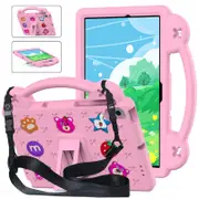 Catzon Strawberry Tablet Case for Lenovo Tab M10 Plus TB-125FU (2022)/Nokia T20 10.36 (2021)/Samsung For tab A8 10.5 (2021)-Pink