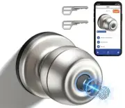 Fingerprint Biometric Door Knob Lock with Bluetooth App Control