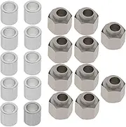 VGOL 10PCS Hexagonal Eccentric Column and 10PCS Round Isolation Column Bore 5mm Height 8.5mm for V-Shaped Aluminum Extrusion V Wheel 3D Printer Accessories