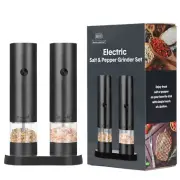 Electric Salt and Pepper Grinder Set Rechargeable Automatic Salt Pepper Mill