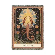 Scorpio Zodiac Tarot Design Woven Blanket