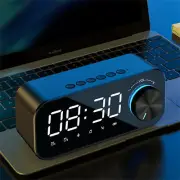 Digital Display Clock Radio Bluetooths Speaker Dual Alarm Rechargeable Battery