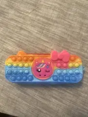 Rainbow Fidget Pop It Bag Zipper Pouch Pencil Case Toys Boys Girls US SELLER
