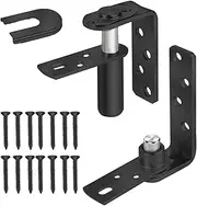 Swinging Door Hinges,Heavy Duty Saloon Door Hinges Dual Swing,304 Stainless Steel Cafe Door Hinges for Swinging Doors,Large Black
