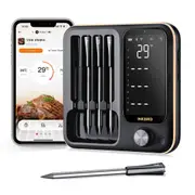 Wireless BBQ Thermometer 4 Probes INT-14-BW WiFi Bluetooth Meat Probes