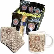 3dRose cgb_6035_1 Vintage Halloween Skeleton Party-Coffee Gift Basket, Multicolor