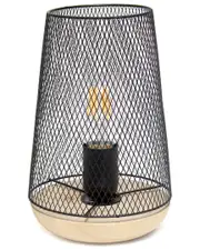 Lalia Home Black Wired Mesh Uplight Table Lamp