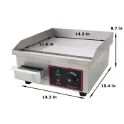 Electric Griddles 14 Inch Electric Countertop Flat Top Griddle Non-Stick Griddle