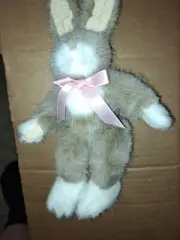 Cute Bunny Rabbit Nwt 11 Inch Fuzzy Plush Hopscotch Stuffed Toy Russ