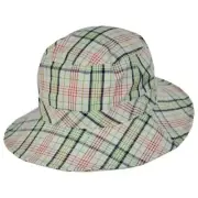 ✅ "Brixton Bucket Hat – Size M/L, Dove Plaid Petra, Packable – New"