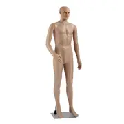 185CM Male Mannequin Full Body Manikin Display Stand Dress Form Adjustable Detachable Skin Tone