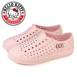 【HELLO KITTY】凱蒂貓 女鞋 洞洞鞋 雨鞋 防水 水鞋 休閒鞋 便鞋(粉紅、白色、黑色、卡其)