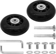 Semrien 2 Pcs Suitcase Luggage Replacement Wheels, 68 x 24mm Swivel Caster Wheels Rubber Suitcase Wheel Repair Kits (68 x 24mm)