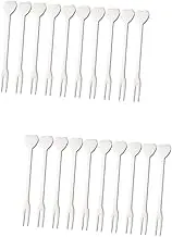 2sets Heart Shaped Stainless Steel Dessert Forks Creative Cake Forks for Parties Weddings and Banquets Stylish Party Supplies for Home and Bar 10pcs*2