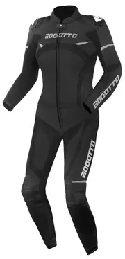 Bogotto Misano Two Piece Ladies Motorcycle Leather Suit, black-grey, Size 34 for Women Black Grey