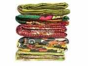 Patchwork Kantha Quilt Indian Handmade 10 PC Comforter Blanket Bedding Throw