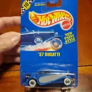 1990 Hot Wheels 37 Bugatti rare Blue Card Htf