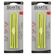 4pc Nite Ize Gear Tie 12in Reusable Rubber Twist Wire Cable Organiser Yellow