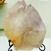 928g Natural Amethyst Skeleton Quartz Crystal Tower Point Specimen Healing