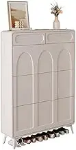 Freestanding Ultra Thin Flip Bucket Shoe Cabinet, Household Entrance Corridor Household Storage Cabinet, Integrated Wall Mounted Shoe Rack Shoe Cupboard