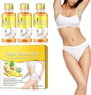 3pcs BonBath Lymphvity Detoxing Ginger Shower Gel,Ginger Lymphatic Drainage Shower Gel,Herbal Slimming Shower Gel,Natural Organic Moisturizing Refreshing Shower Gel
