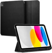 SPIGEN Urban Fit for iPad 11th Gen Case (2025 A16 11 Inch), iPad 10th Gen Case (2022 10.9 Inch) with Apple Pencil Holder, Auto Wake Sleep Function Knitted Fabric Flip Stand Hard Slim Cover - Black