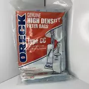 Oreck Vacuum Filter Paper Bag Type CC Uprights With Bag Dock Pack of 8 Genuine