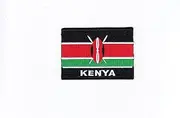 Multi Color Blank Country National Flag Iron on Embroidered Patch Heat Seal Applique Emblem (Kenya)