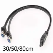 USB 3.0 A Type Dual Female to Motherboard 20/ 19 Pin Panel Mount Data Cable-50cm