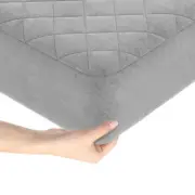 Costway Single/Queen/King Size Mattress Protector with Pocket-Grey-Single