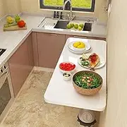 Wall Hanging Folding Table Perfect for Laundry Room or Small Spaces White 100x40cm