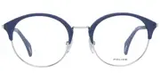 Police VPL730 SPARKLE 12 0579 Men's Glasses Blue Size 50 - Private Health Rebate - Blue Light Block Available