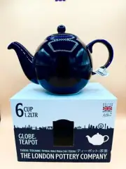 London Pottery UK Globe British Design 6 Cup Teapot 1.5L Cobalt Blue - Qty 1