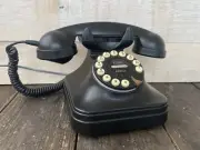 Vintage 1992 Starlite Replica Repro Faux Telephone Push Button Phone Black