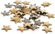 Star Iron on Flat studs for clothing Bronze star beads Art Decoration 13mm 100pc