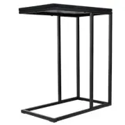 ANGELES HOME C Table End Table 11 inW x 23 in.H MDF Topwith Steel Frame Black