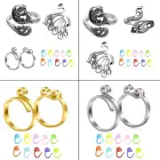 Adjustable Knitting Crochet Rings Metal Yarn Guide