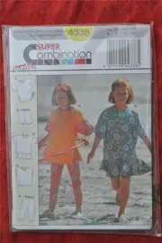 #4338 BURDA Sewing PATTERN GIRLS Dress-Top-Pants Size 6-12years NEW-UNUSED-UNCUT